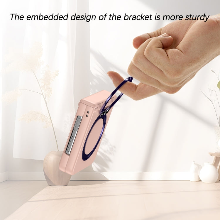 For Samsung Galaxy Z Flip5 5G 360 Degree Stand MagSafe Magnetic All-inclusive Phone Case(Pink) - Galaxy Z Flip5 Cases by PMC TechLife | Online Shopping South Africa | PMC TechLife