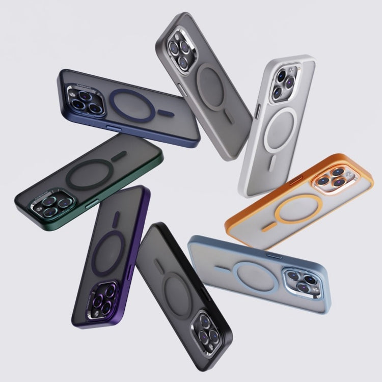 For iPhone 15 Pro Max Invisible Lens Holder PC + TPU Frosted MagSafe Phone Case(White) - iPhone 15 Pro Max Cases by PMC TechLife | Online Shopping South Africa | PMC TechLife