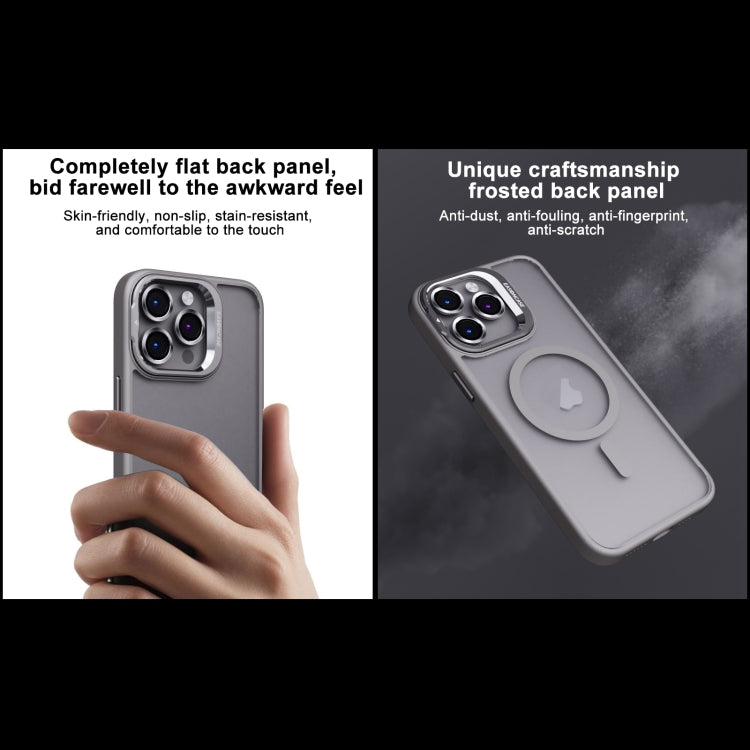 For iPhone 15 Plus Invisible Lens Holder PC + TPU Frosted MagSafe Phone Case(Green) - iPhone 15 Plus Cases by PMC TechLife | Online Shopping South Africa | PMC TechLife