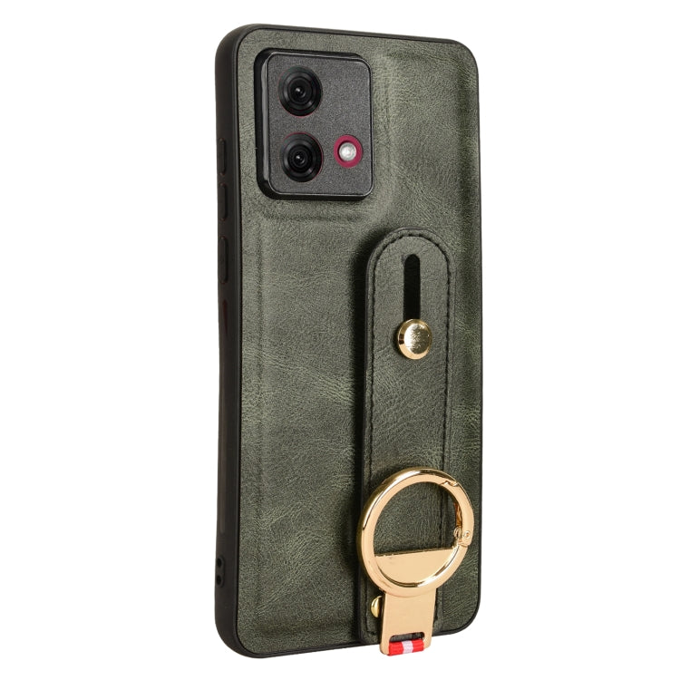 For Motorola Moto G84 5G Wristband Leather Back Phone Case(Green) - free shipping - PMC TechLife - Order now!