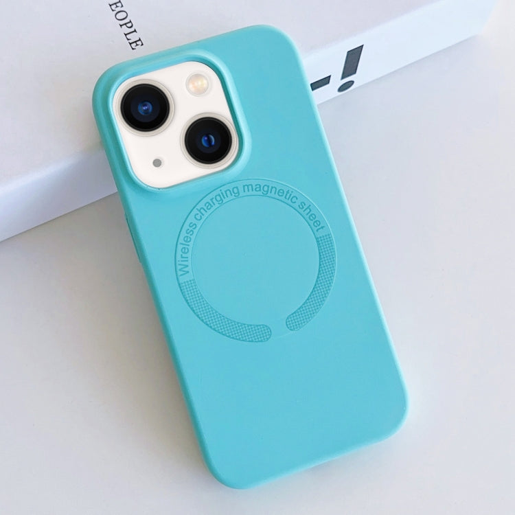 For iPhone 14 MagSafe Magnetic Liquid Silicone Phone Case(Lake Blue) - free shipping - PMC TechLife - Order now!