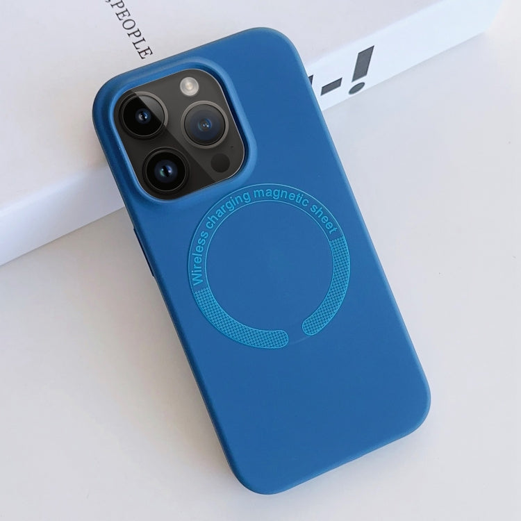 For iPhone 14 Pro Max MagSafe Magnetic Liquid Silicone Phone Case(Sea Blue) - iPhone 14 Pro Max Cases by PMC TechLife | Online Shopping South Africa | PMC TechLife