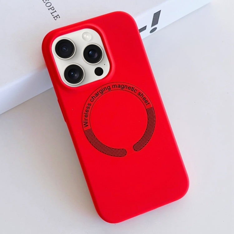 For iPhone 15 Pro Max MagSafe Magnetic Liquid Silicone Phone Case(Red) - iPhone 15 Pro Max Cases by PMC TechLife | Online Shopping South Africa | PMC TechLife | Buy Now Pay Later Mobicred