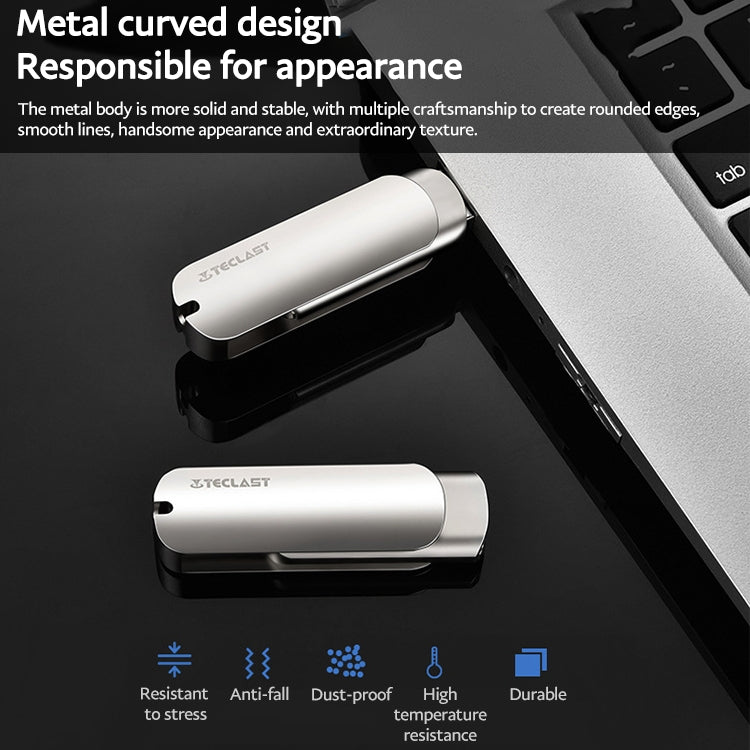 Teclast Leishen Plus Series USB3.0 Twister Flash Drive, Memory:64GB(Silver) - free shipping - PMC Jewellery - Order now!