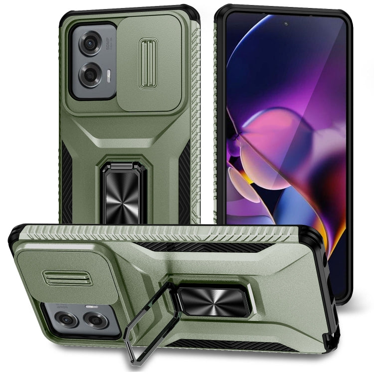 For Motorola Moto G Stylus 2024 Sliding Camshield Holder Phone Case(Alpine Green) - Motorola Cases by PMC Jewellery | Online Shopping South Africa | PMC Jewellery | Buy Now Pay Later Mobicred