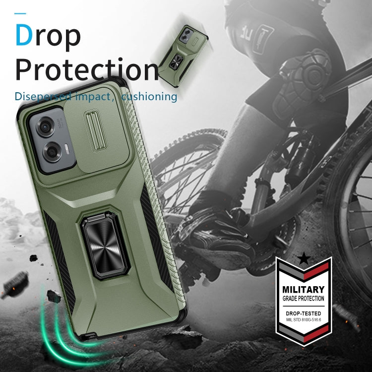 For Motorola Moto G Stylus 2024 Sliding Camshield Holder Phone Case(Alpine Green) - Motorola Cases by PMC Jewellery | Online Shopping South Africa | PMC Jewellery | Buy Now Pay Later Mobicred