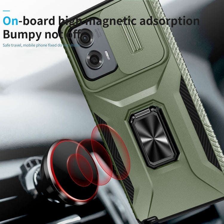 For Motorola Moto G Stylus 2024 Sliding Camshield Holder Phone Case(Alpine Green) - Motorola Cases by PMC Jewellery | Online Shopping South Africa | PMC Jewellery | Buy Now Pay Later Mobicred