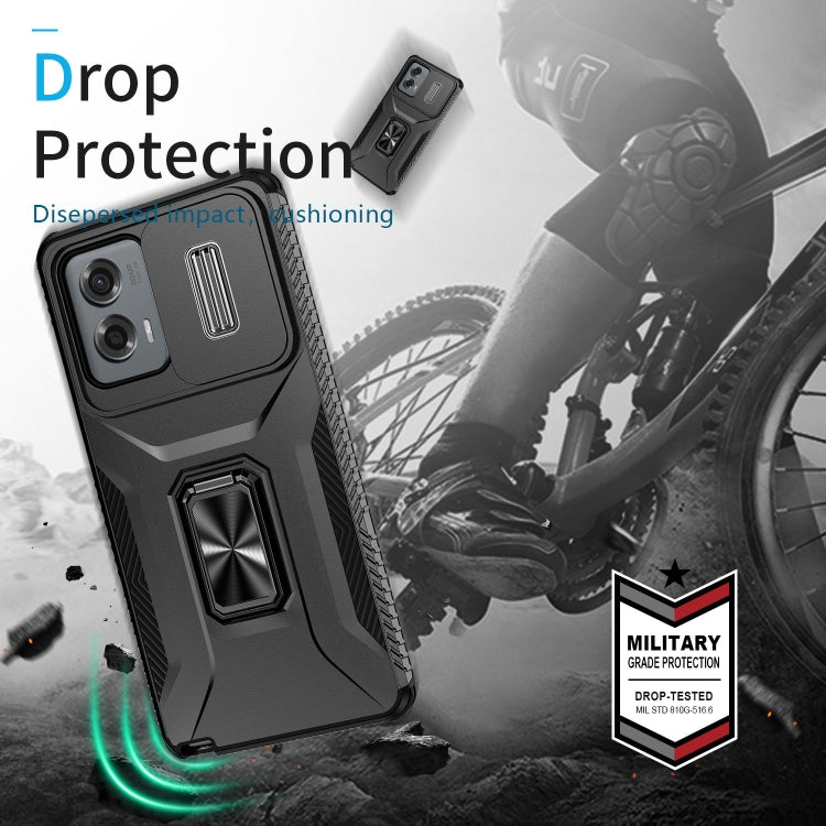 For Motorola Moto G Stylus 2024 Sliding Camshield Holder Phone Case(Black) - Motorola Cases by PMC Jewellery | Online Shopping South Africa | PMC Jewellery | Buy Now Pay Later Mobicred