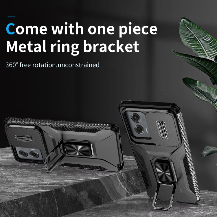 For Motorola Moto G Stylus 2024 Sliding Camshield Holder Phone Case(Black) - Motorola Cases by PMC Jewellery | Online Shopping South Africa | PMC Jewellery | Buy Now Pay Later Mobicred