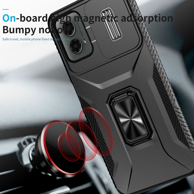 For Motorola Moto G 5G 2024 Sliding Camshield Holder Phone Case(Black) - Motorola Cases by PMC Jewellery | Online Shopping South Africa | PMC Jewellery | Buy Now Pay Later Mobicred