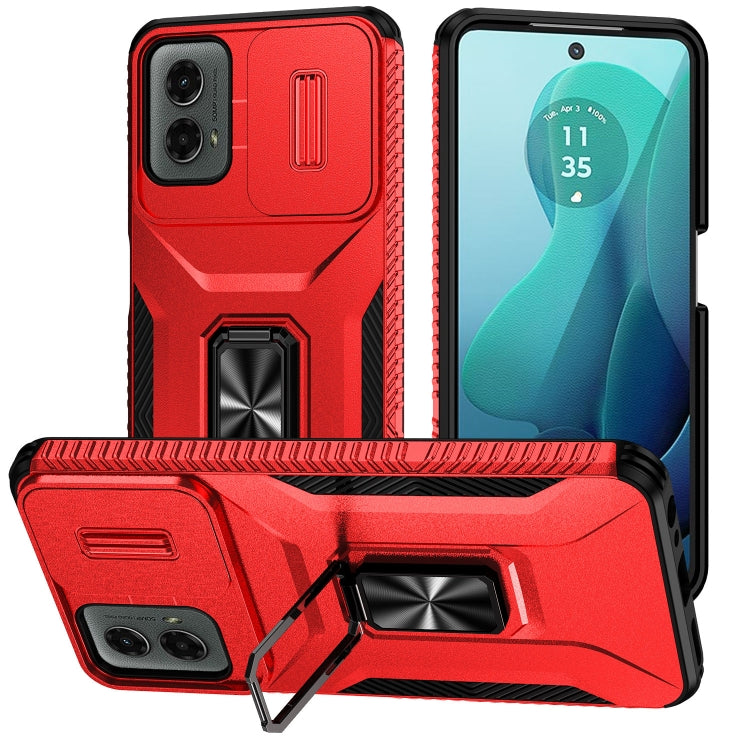 For Motorola Moto G 5G 2024 Sliding Camshield Holder Phone Case(Red) - Motorola Cases by PMC Jewellery | Online Shopping South Africa | PMC Jewellery | Buy Now Pay Later Mobicred