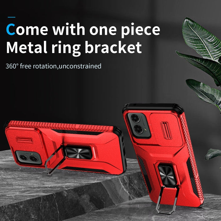 For Motorola Moto G 5G 2024 Sliding Camshield Holder Phone Case(Red) - Motorola Cases by PMC Jewellery | Online Shopping South Africa | PMC Jewellery | Buy Now Pay Later Mobicred