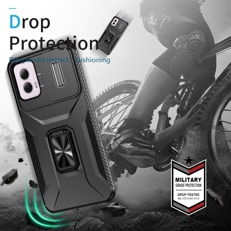 For Motorola Moto G Power 2024 Sliding Camshield Holder Phone Case(Black) - free shipping - PMC Jewellery - Order now!