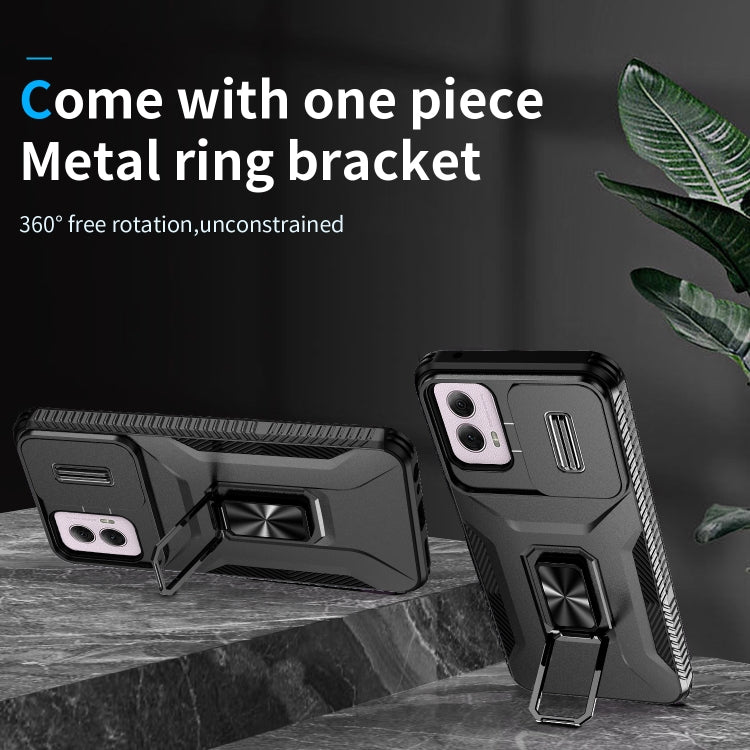 For Motorola Moto G Power 2024 Sliding Camshield Holder Phone Case(Black) - free shipping - PMC Jewellery - Order now!