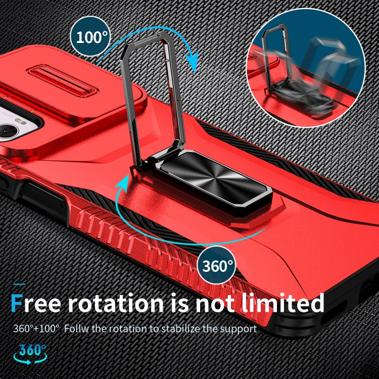 For Motorola Moto G Power 2024 Sliding Camshield Holder Phone Case(Red) - Motorola Cases by PMC Jewellery | Online Shopping South Africa | PMC Jewellery | Buy Now Pay Later Mobicred