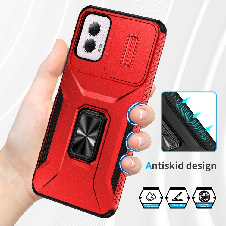 For Motorola Moto G Power 2024 Sliding Camshield Holder Phone Case(Red) - Motorola Cases by PMC Jewellery | Online Shopping South Africa | PMC Jewellery | Buy Now Pay Later Mobicred