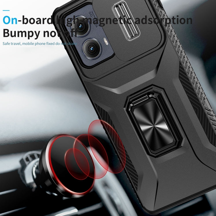 For Motorola Edge 5G 2024 Sliding Camshield Holder Phone Case(Black) - free shipping - PMC Jewellery - Order now!