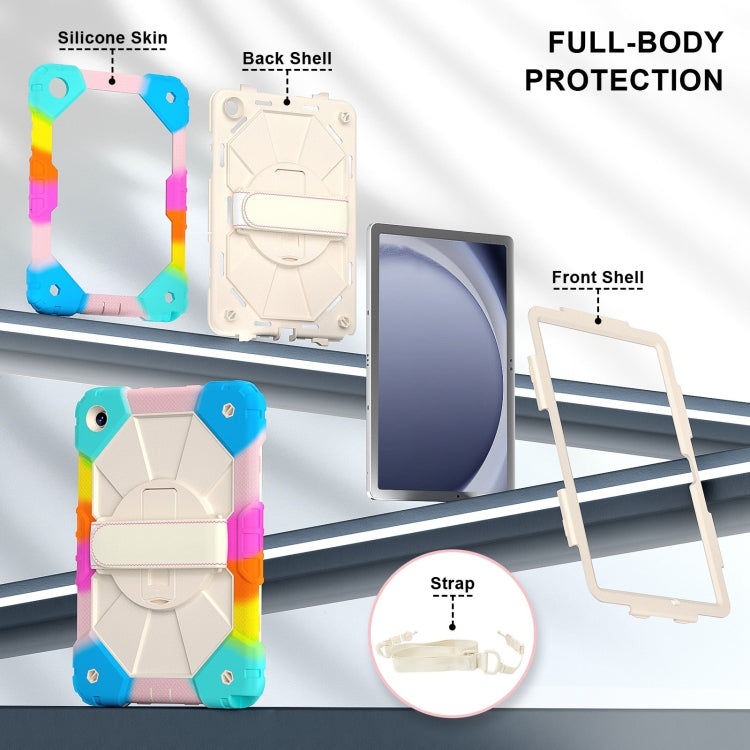 For Samsung Galaxy Tab A9+ X216 Contrast Color Robot C2 Silicone Hybrid PC Tablet Case(Colorful Blue) - Galaxy Tab A9+ by PMC TechLife | Online Shopping South Africa | PMC TechLife
