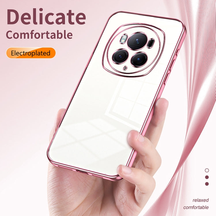 For Honor Magic6 Pro Transparent Plating Fine Hole Phone Case(Transparent) - free shipping - PMC Jewellery - Order now!