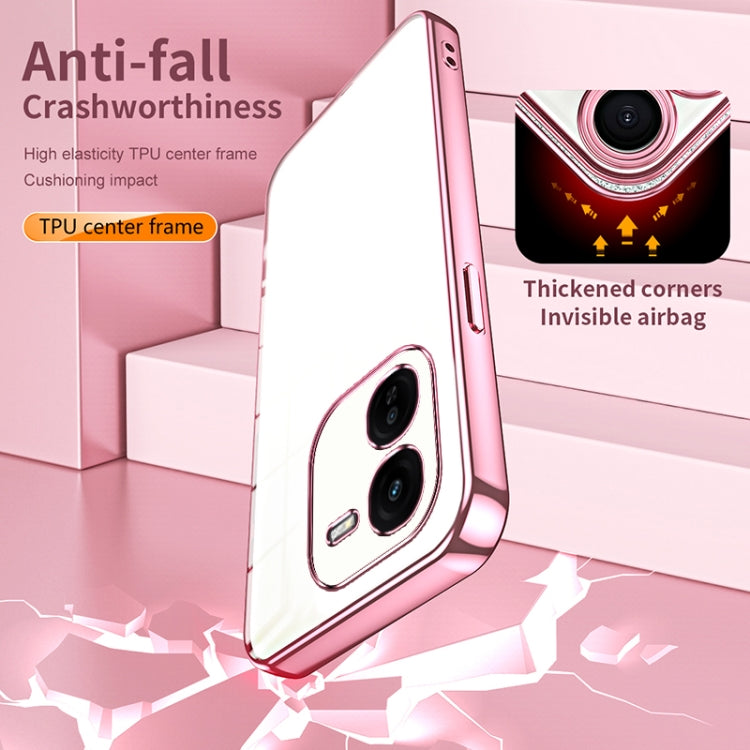 For vivo iQOO Z9x Transparent Plating Fine Hole Phone Case(Purple) - vivo Cases by PMC TechLife | Online Shopping South Africa | PMC TechLife | Buy Now Pay Later Mobicred
