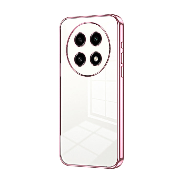 For OPPO A2 Pro Transparent Plating Fine Hole Phone Case(Pink) - A2 Pro Cases by PMC TechLife | Online Shopping South Africa | PMC TechLife | Buy Now Pay Later Mobicred