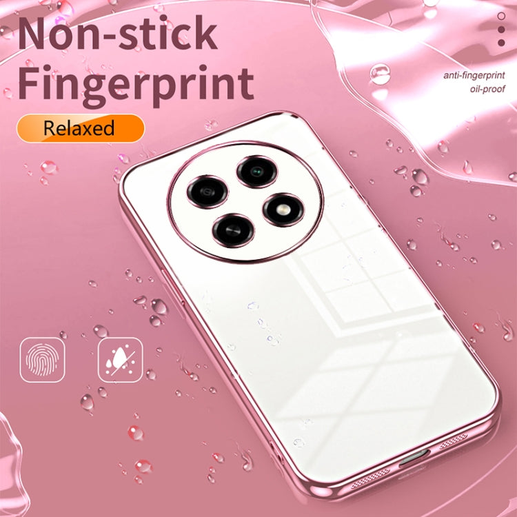 For OPPO A2 Pro Transparent Plating Fine Hole Phone Case(Pink) - A2 Pro Cases by PMC TechLife | Online Shopping South Africa | PMC TechLife | Buy Now Pay Later Mobicred