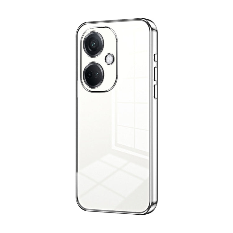For OPPO K11 Transparent Plating Fine Hole Phone Case(Silver) - OPPO Cases by PMC TechLife | Online Shopping South Africa | PMC TechLife | Buy Now Pay Later Mobicred