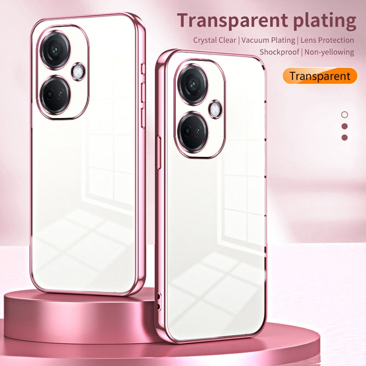 For OPPO K11 Transparent Plating Fine Hole Phone Case(Silver) - OPPO Cases by PMC TechLife | Online Shopping South Africa | PMC TechLife | Buy Now Pay Later Mobicred