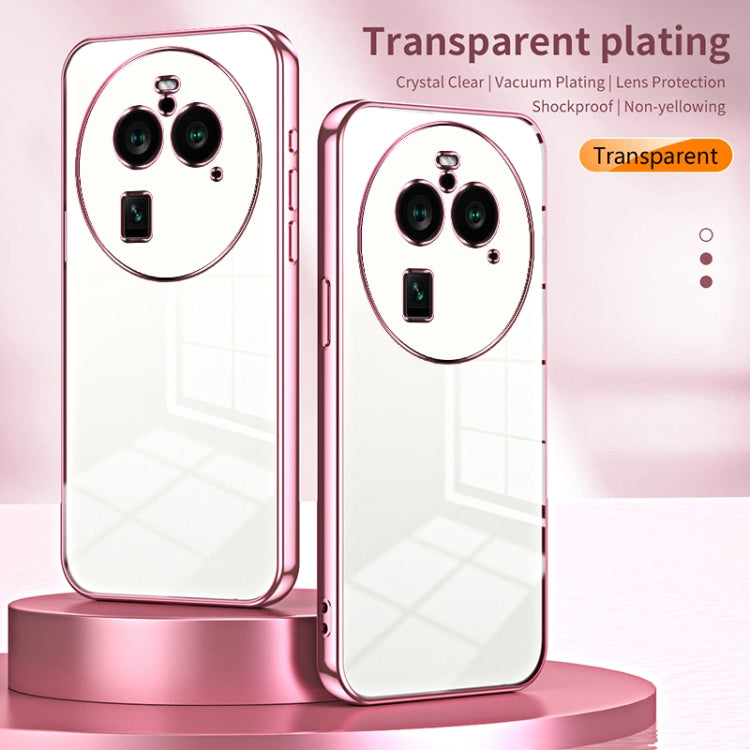 For OPPO Find X6 Pro Transparent Plating Fine Hole Phone Case(Green) - OPPO Cases by PMC TechLife | Online Shopping South Africa | PMC TechLife | Buy Now Pay Later Mobicred