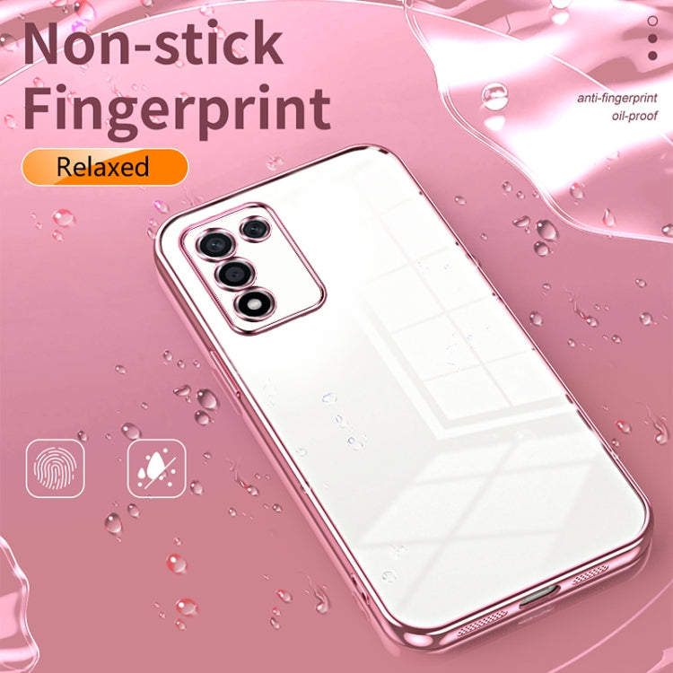 For OPPO K9s / K10 Energy Transparent Plating Fine Hole Phone Case(Purple) - OPPO Cases by PMC TechLife | Online Shopping South Africa | PMC TechLife | Buy Now Pay Later Mobicred