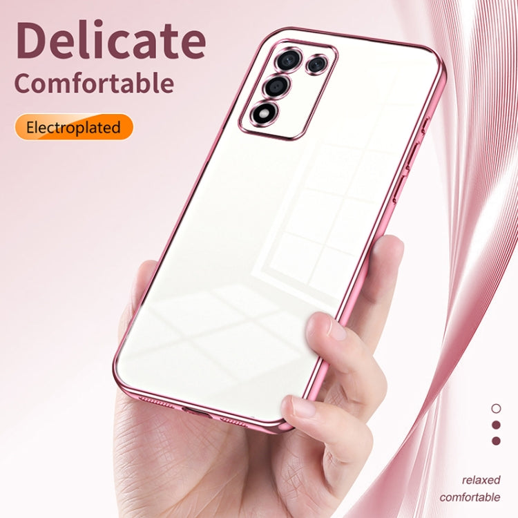 For OPPO K9s / K10 Energy Transparent Plating Fine Hole Phone Case(Gold) - OPPO Cases by PMC TechLife | Online Shopping South Africa | PMC TechLife | Buy Now Pay Later Mobicred