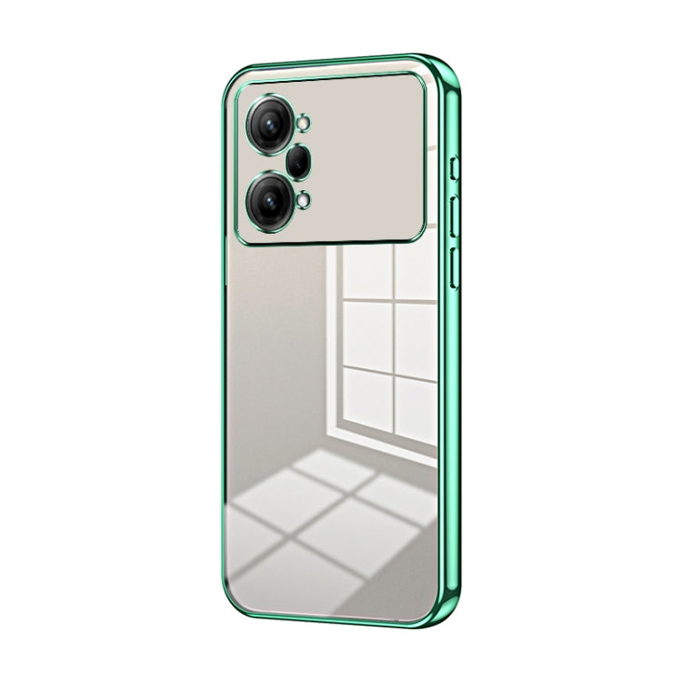 For OPPO K10 Pro Transparent Plating Fine Hole Phone Case(Green) - OPPO Cases by PMC TechLife | Online Shopping South Africa | PMC TechLife | Buy Now Pay Later Mobicred