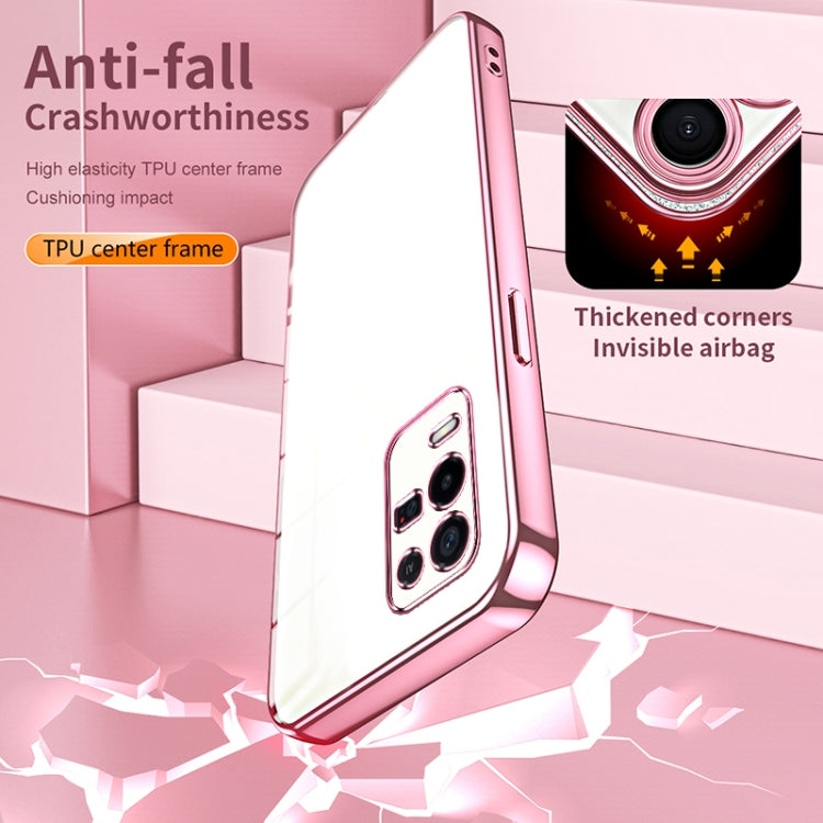 For OPPO K9x Transparent Plating Fine Hole Phone Case(Pink) - free shipping - PMC TechLife - Order now!