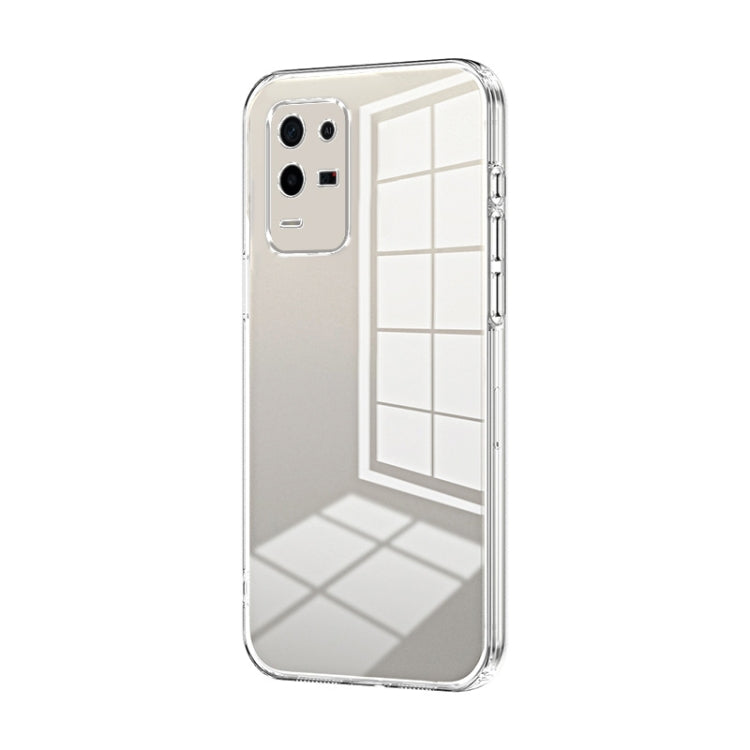 For OPPO K9x Transparent Plating Fine Hole Phone Case(Transparent) - OPPO Cases by PMC TechLife | Online Shopping South Africa | PMC TechLife | Buy Now Pay Later Mobicred