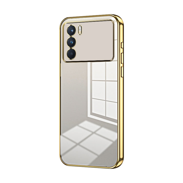 For OPPO K9 Pro Transparent Plating Fine Hole Phone Case(Gold) - free shipping - PMC TechLife - Order now!