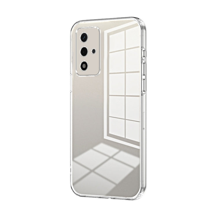 For OPPO A93s 5G Transparent Plating Fine Hole Phone Case(Transparent) - OPPO Cases by PMC TechLife | Online Shopping South Africa | PMC TechLife | Buy Now Pay Later Mobicred