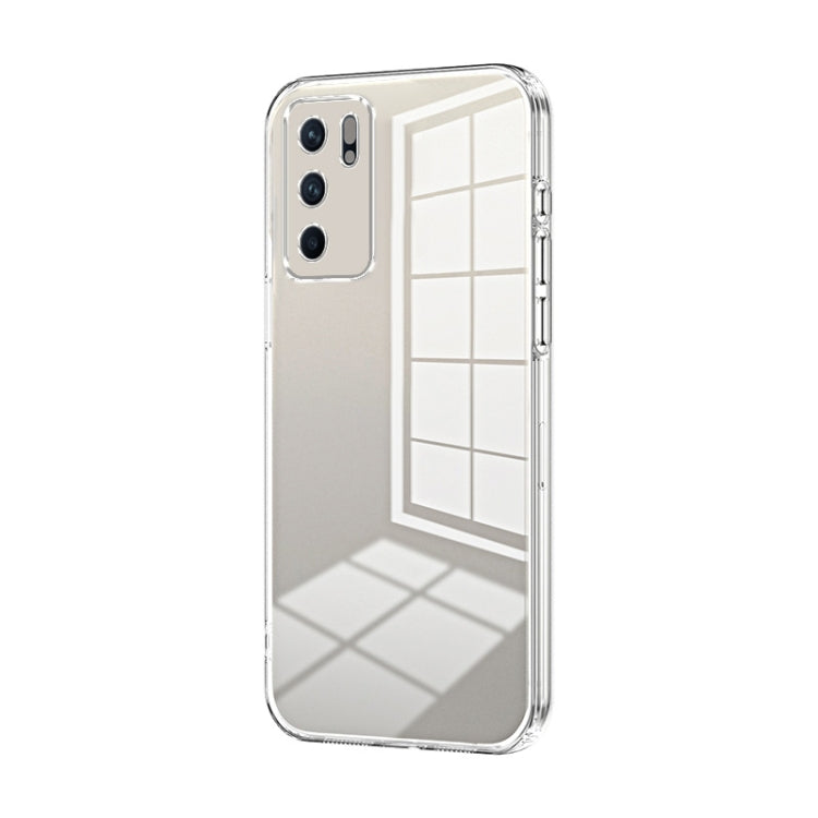 For OPPO Reno6 Indian / Malay Transparent Plating Fine Hole Phone Case(Transparent) - OPPO Cases by PMC TechLife | Online Shopping South Africa | PMC TechLife | Buy Now Pay Later Mobicred
