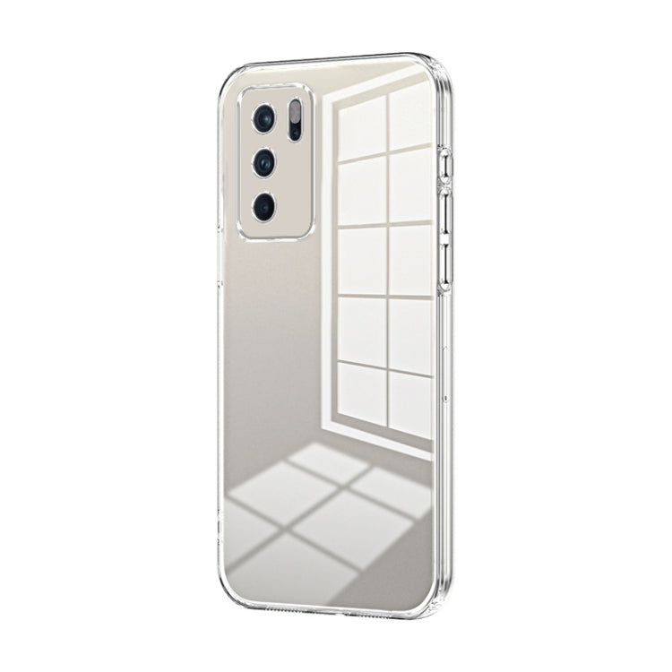 For OPPO Reno6 Pro Indian  Transparent Plating Fine Hole Phone Case(Transparent) - OPPO Cases by PMC TechLife | Online Shopping South Africa | PMC TechLife | Buy Now Pay Later Mobicred