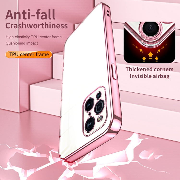 For OPPO Find X3 / Find X3 Pro Transparent Plating Fine Hole Phone Case(Purple) - OPPO Cases by PMC TechLife | Online Shopping South Africa | PMC TechLife | Buy Now Pay Later Mobicred