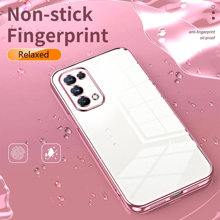 For OPPO Reno5 Pro Transparent Plating Fine Hole Phone Case(Transparent) - free shipping - PMC TechLife - Order now!