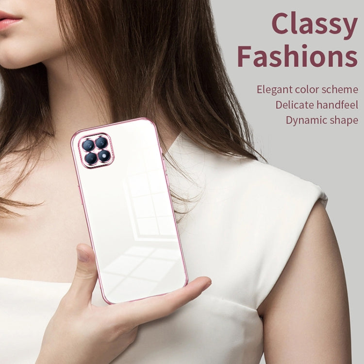 For OPPO Reno4 SE Transparent Plating Fine Hole Phone Case(Gold) - free shipping - PMC TechLife - Order now!