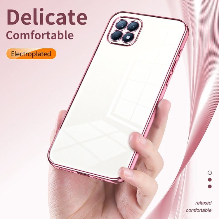 For OPPO Reno4 SE Transparent Plating Fine Hole Phone Case(Silver) - free shipping - PMC TechLife - Order now!