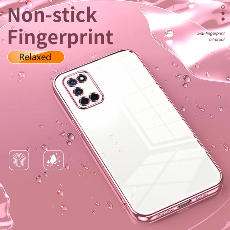 For OPPO A52 / A72 / A92 Transparent Plating Fine Hole Phone Case(Gold) - OPPO Cases by PMC TechLife | Online Shopping South Africa | PMC TechLife | Buy Now Pay Later Mobicred