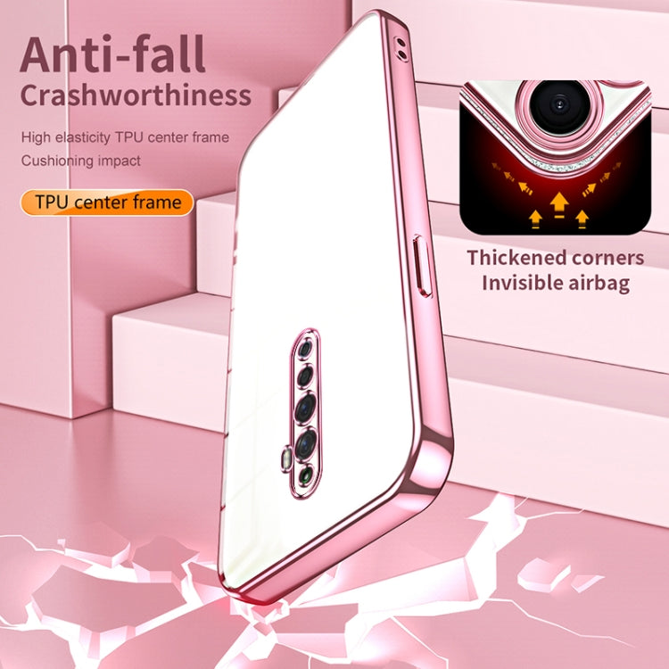 For OPPO Reno2 Z / Reno2 F Transparent Plating Fine Hole Phone Case(Purple) - OPPO Cases by PMC TechLife | Online Shopping South Africa | PMC TechLife | Buy Now Pay Later Mobicred