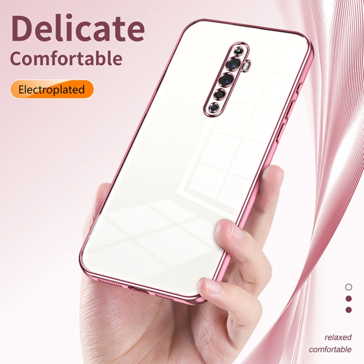 For OPPO Reno2 Z / Reno2 F Transparent Plating Fine Hole Phone Case(Green) - OPPO Cases by PMC TechLife | Online Shopping South Africa | PMC TechLife | Buy Now Pay Later Mobicred