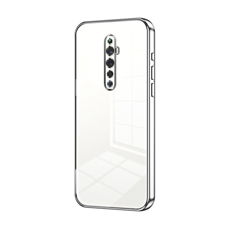 For OPPO Reno2 Z / Reno2 F Transparent Plating Fine Hole Phone Case(Silver) - OPPO Cases by PMC TechLife | Online Shopping South Africa | PMC TechLife | Buy Now Pay Later Mobicred