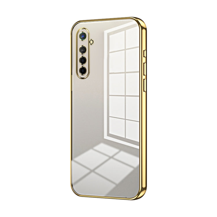For OPPO K5 / Realme XT/XT 730G Transparent Plating Fine Hole Phone Case(Gold) - OPPO Cases by PMC TechLife | Online Shopping South Africa | PMC TechLife | Buy Now Pay Later Mobicred