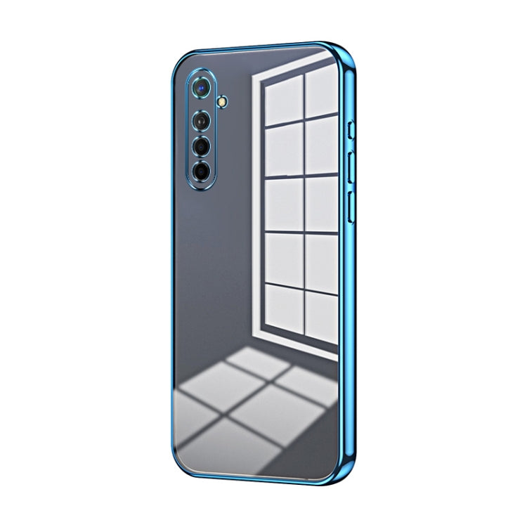 For OPPO K5 / Realme XT/XT 730G Transparent Plating Fine Hole Phone Case(Blue) - OPPO Cases by PMC TechLife | Online Shopping South Africa | PMC TechLife | Buy Now Pay Later Mobicred