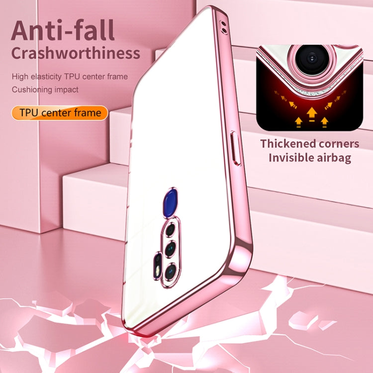 For OPPO A11x / A9 2020 Transparent Plating Fine Hole Phone Case(Gold) - OPPO Cases by PMC TechLife | Online Shopping South Africa | PMC TechLife | Buy Now Pay Later Mobicred