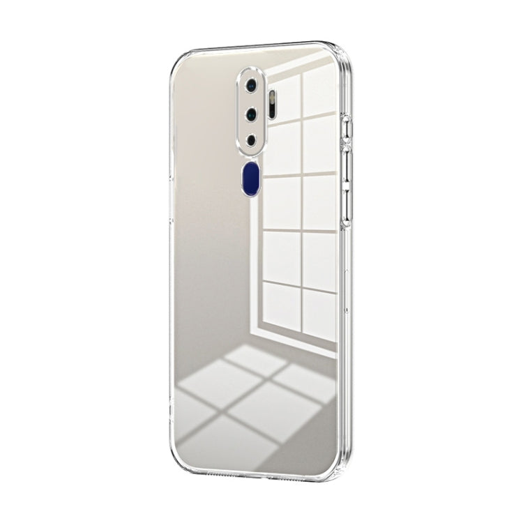 For OPPO A11x / A9 2020 Transparent Plating Fine Hole Phone Case(Transparent) - OPPO Cases by PMC TechLife | Online Shopping South Africa | PMC TechLife | Buy Now Pay Later Mobicred